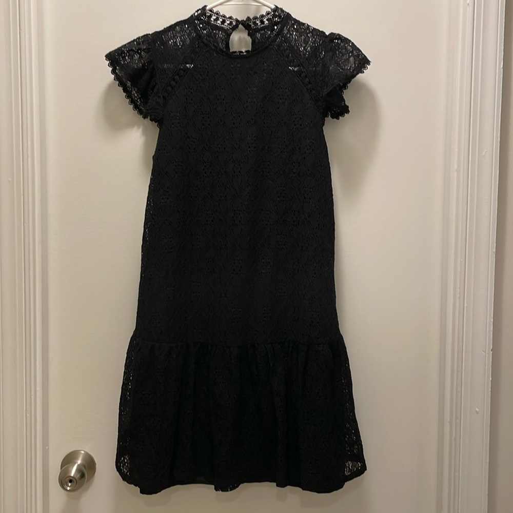 NWT Betsey Johnson black lace dress. Size S.